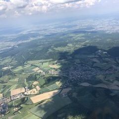 Flugwegposition um 14:11:15: Aufgenommen in der Nähe von Kassel, Deutschland in 1836 Meter